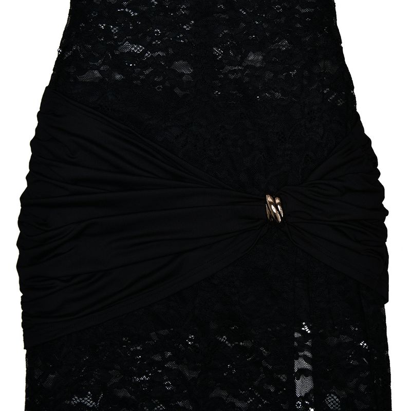 Vestito lungo a pois larghi in pelle gialla, mini maxi, autunnale, conveniente, con cerniera, resistente alle pieghe_voghion.com