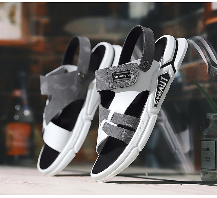 Mens Shoes Hook Midsole Beach Shoes Upper For Summer TravellingWalking Sandals_voghion.com