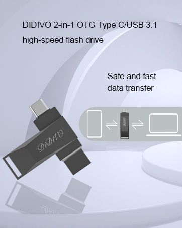 USB Flash Drive 64GB 128GB 256GB 512GB Brzi 2-u-1 USB-C Flash Drive USB 3.0 Thumb Drive Memorijske kartice Metalni Jump Drive Vanjska pohrana_voghion.com
