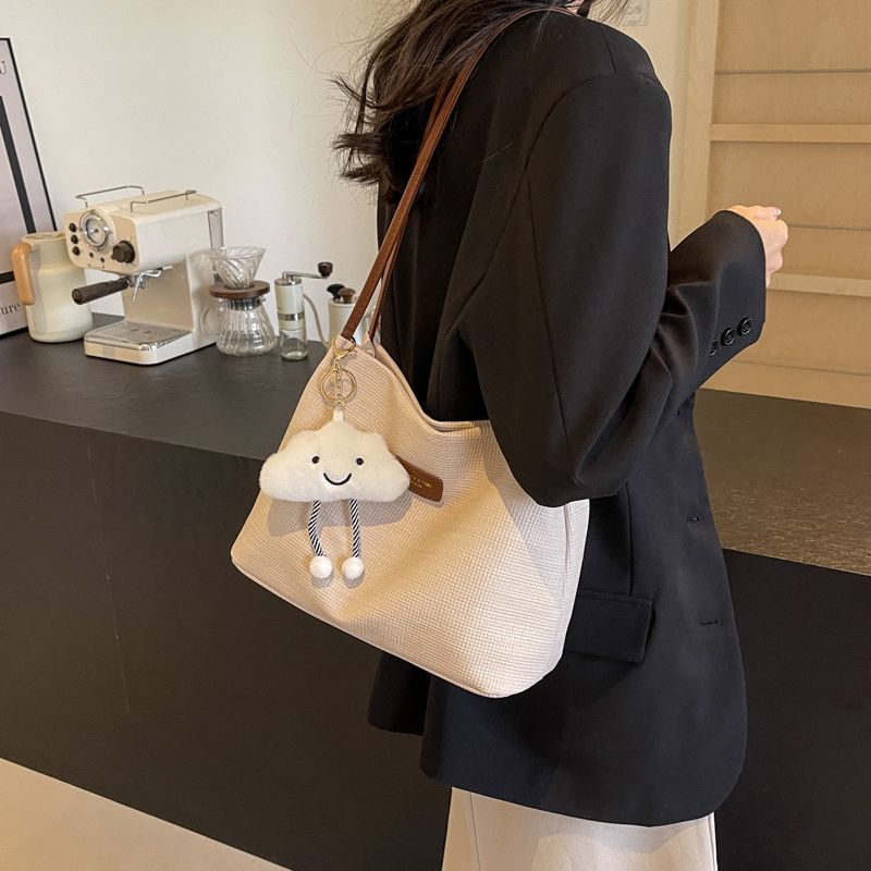 Borsa a secchiello da pendolare, versatile, alla moda, con tracolla testurizzata, di alta qualità, per donna_voghion.com