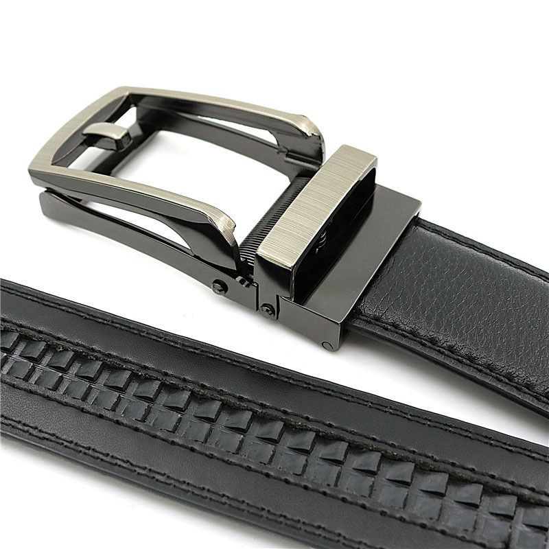 HOT 3,1 cm de largura Thi Desiger Me Cow Geuie Leather Me's Automatic Buckle Belt para Jeans Preto Branco Azul Amarelo Vermelho_voghion.com