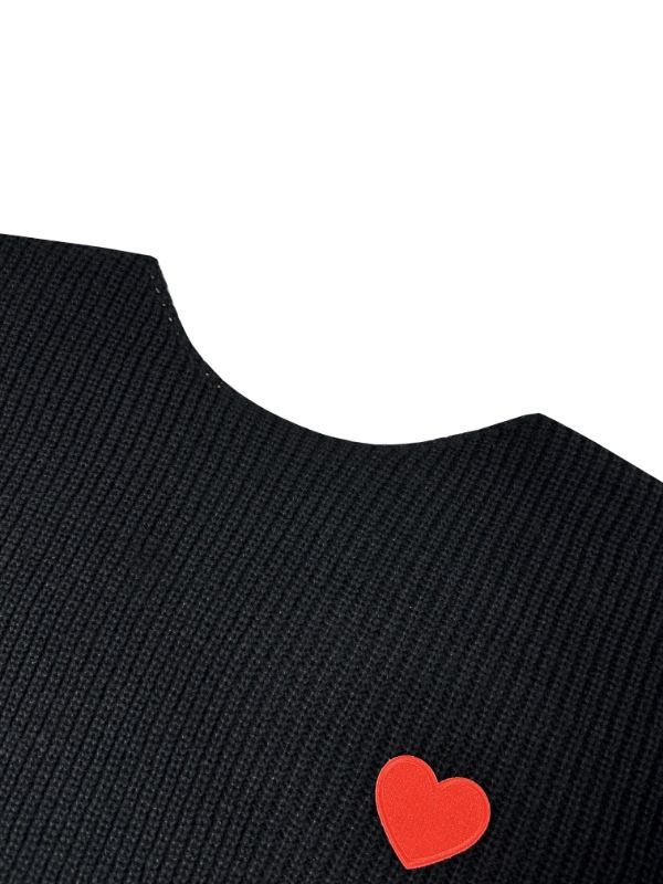 Women's Oversized Valentine's Day Love Embroidery Off-Shoulder Sweater - Cozy Casual Pullover With Heart Applique_voghion.com