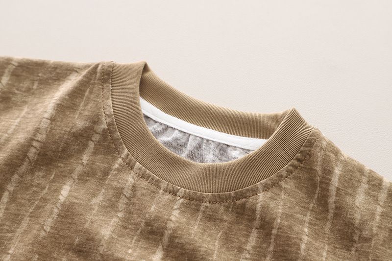 Conjunto de dos piezas para niño de estilo occidental, ropa fina y moderna, bolsillos de parche dobles para niño, manga corta para bebé_voghion.com