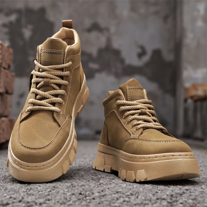 High-Top-Schuh Herbst Leder Anti-Lip Wasserdicht Britih Style Martin Herren Dick-oled Wear-reitant Casual Work_voghion.com