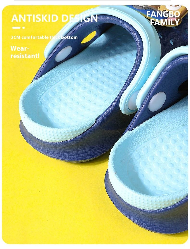 Il team Wang ottiene grandi risultati nel settore dei ragazzi e delle ragazze, scarpe da spiaggia Baotou, pantofole antiscivolo, cartoni animati_voghion.com