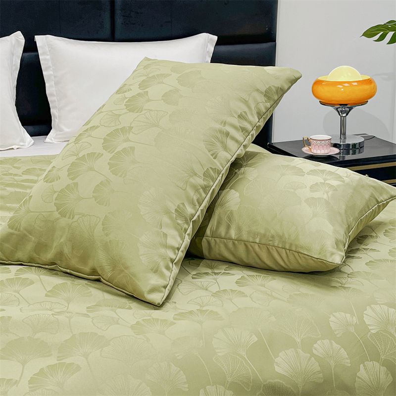 Parure de lit 3 pièces avec housse de couette et taie d'oreiller en jacquard, légère et luxueuse, style artisanal brillant_voghion.com