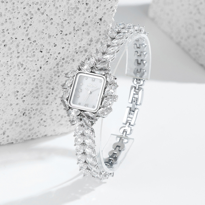 Orologio MISSFOX da donna, stile antico, con sirena intarsiata e zirconi_voghion.com