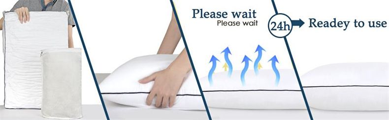 Super Soft Down Alternative Fiber Pillow Pack Of 2 Deep Sleep King/Queen Pillow Core Cooling Pillow_voghion.com