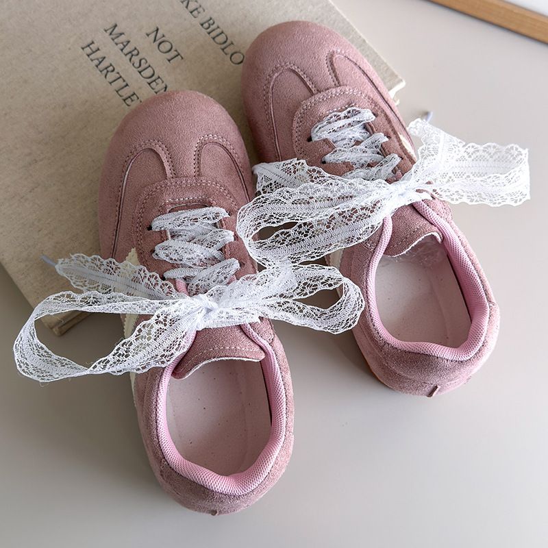 Accessori in pizzo bianco, lacci per scarpe con fiocco, perle, scarpe da ballo adattabili, scarpe casual, scarpe sportive, stile Ins_voghion.com