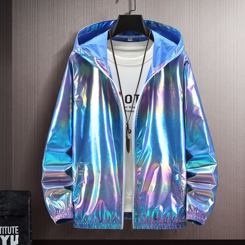 Unbeatable Quality Summer Reflective Sunscreen Clothing For Men With Ice Silk Ultra Thin Couple Colorful Thin Jacket Trendy Gradient Coat_voghion.com