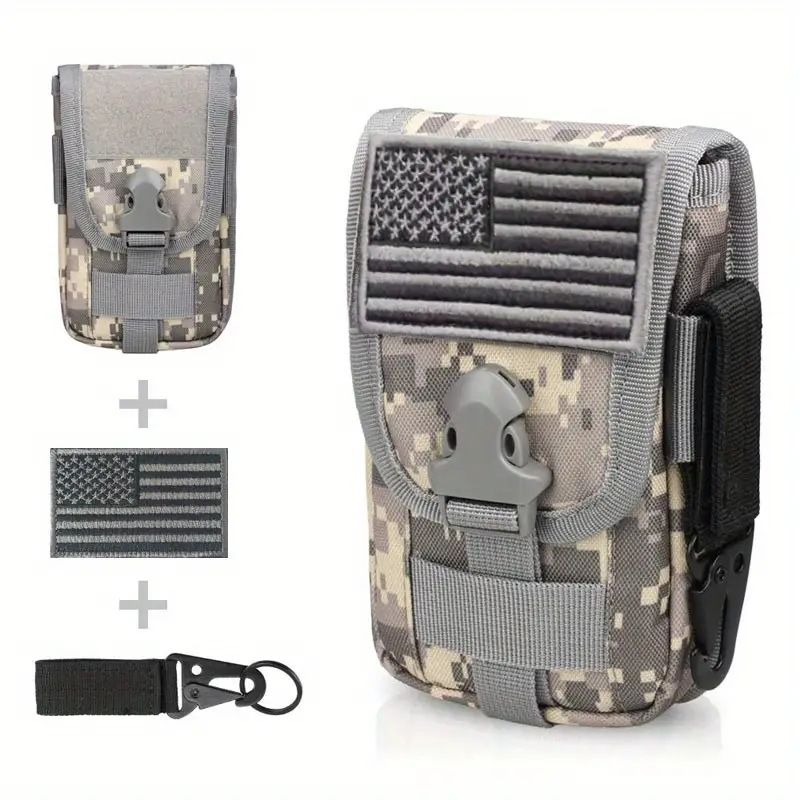 Multifunctional Sports Running Waist Bag Mobile Phone Bag Men's Waist Bag Vertical Double-layer Accessory Bag Toolkit_voghion.com