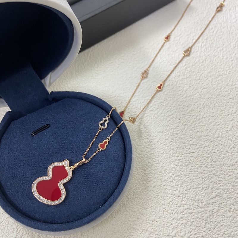 Collar V Jin Da para mujer con colgante de calabaza de jade natural y múltiples capas, cadena de clavícula, estilo moderno y versátil._voghion.com