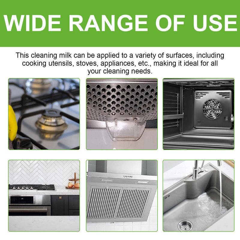 Multifunktsionaalne puhastuspiim, köögitarvete raskeõli puhastus, pliidiplaatide rasvapuhastus ja dekontaminatsioon_voghion.com