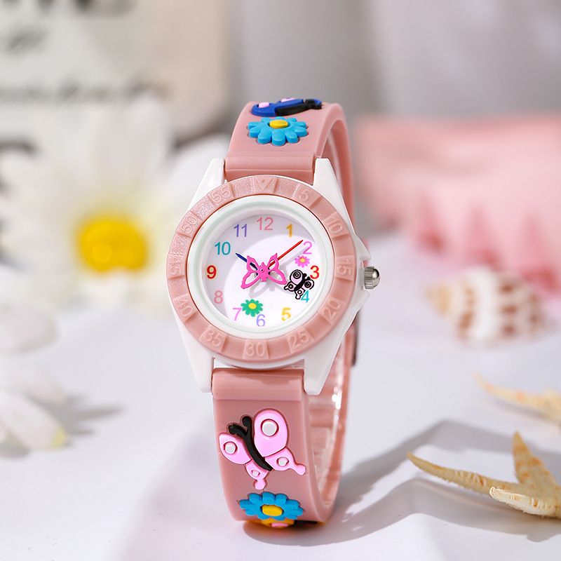 watch Butterfly Cartoon Quartz Digital Silicone Band Children's Gift Watch_voghion.com