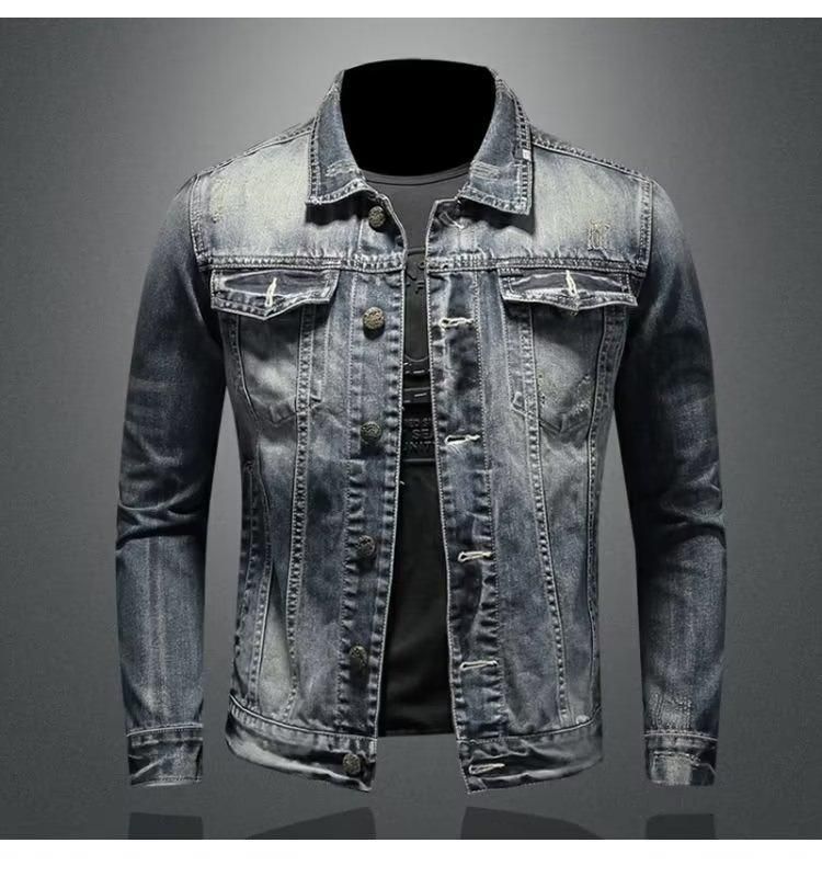 Jaqueta masculina retrô com zíper e gola alta, roupa de trabalho para ciclismo e motocicleta_voghion.com