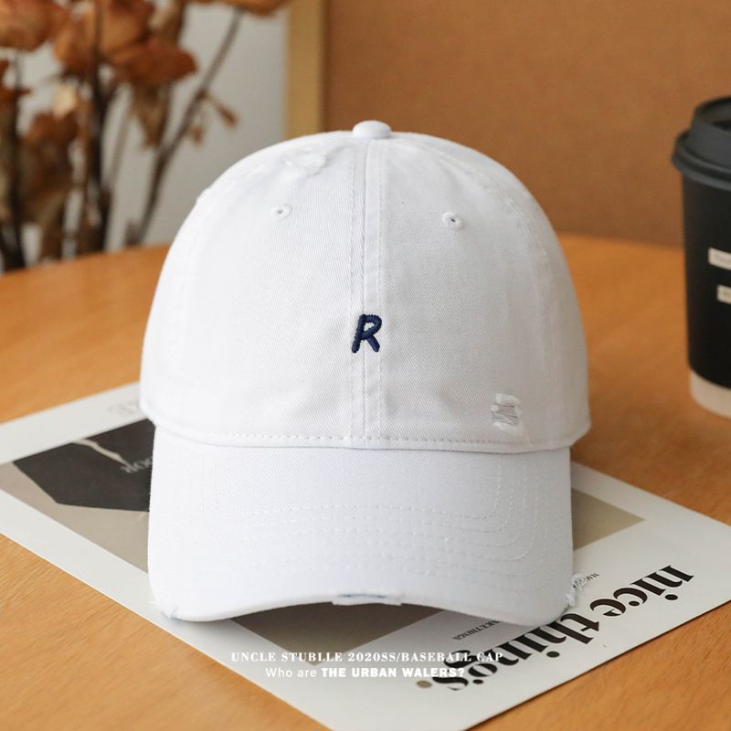 R Embroidered Baseball Cap For Women & Men - Wide Brim Sun Hat With Soft Top, UV Protection & Adjustable Strap_voghion.com