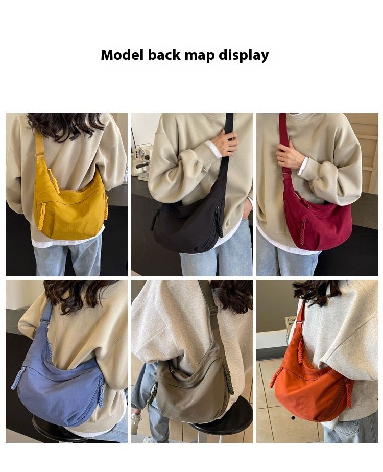 Borsa a tracolla da donna in tessuto di nylon, nuova borsa estiva, grande capacità, versatile, design di nicchia, tracolla singola, stile gnocco_voghion.com
