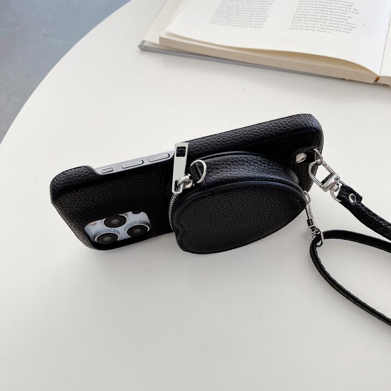 Mobile phone case coin purses are suitable for Apple 15 mobile phone cases iPhone14Pro max protective cover 13 love all-in-one package_voghion.com