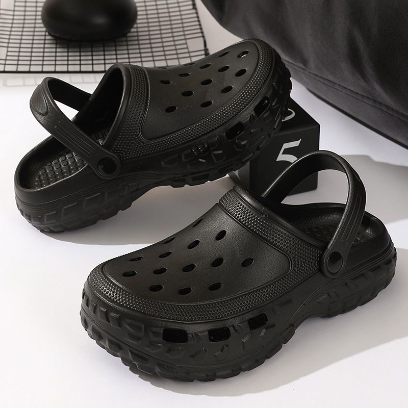 Altezza crescente, antiscivolo, resistenti agli odori e con la sensazione di calpestare le feci. Scarpe con fori, scarpe da spiaggia da uomo con suola spessa._voghion.com
