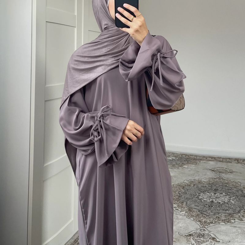 Women's Clothing Solid Color Sleeve Robe_voghion.com