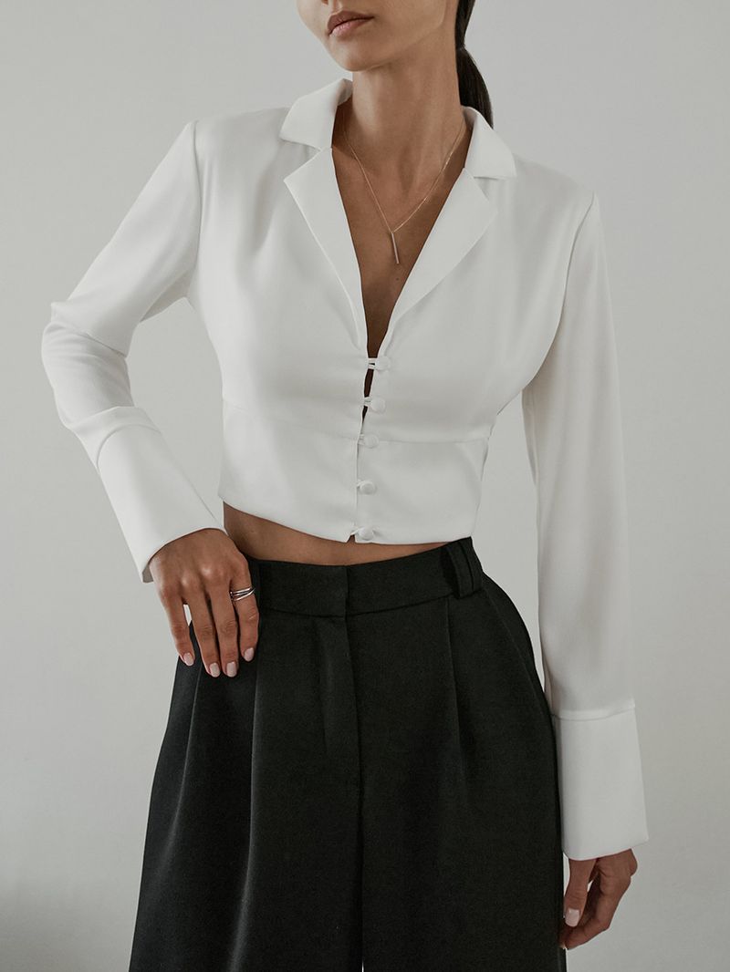 Camicia casual a maniche lunghe da donna_voghion.com