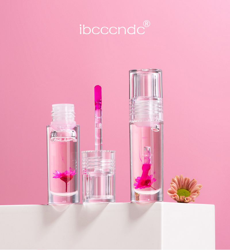 Carina IBCCCNDC Flower Moisturizing Oil spendet Feuchtigkeit und verändert die Farbe der Glasur, transparente, stumpfe Honigglas-Lippenmaske_voghion.com