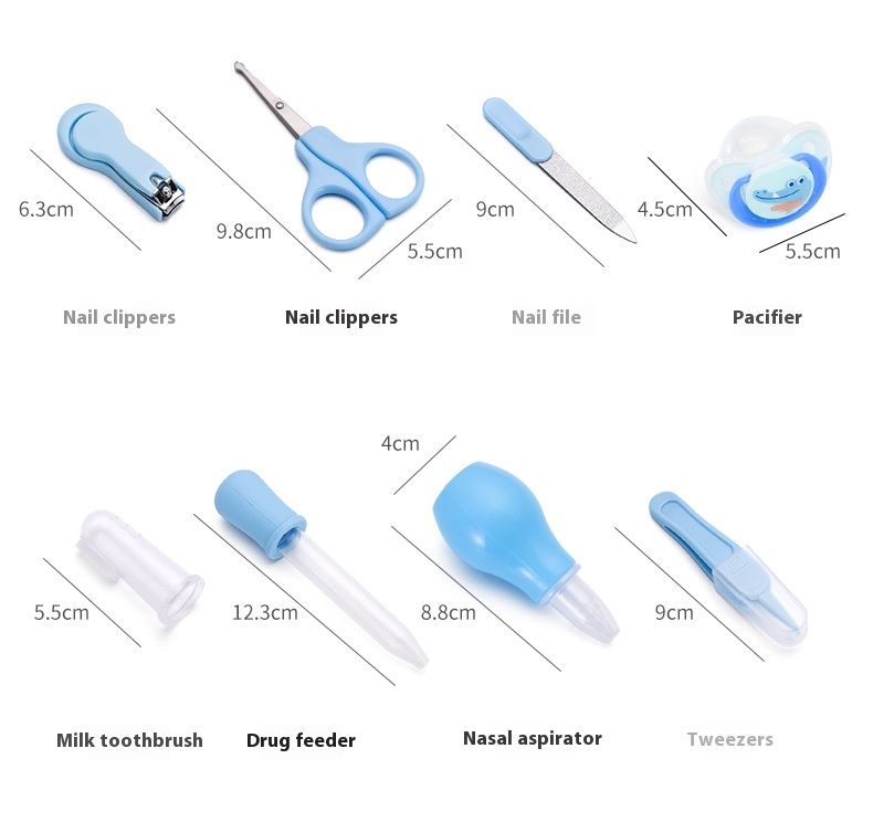Escova para bebês, pente, conjunto de aspirador nasal, termômetro, cuidados, conjunto de presente de 20 peças_voghion.com