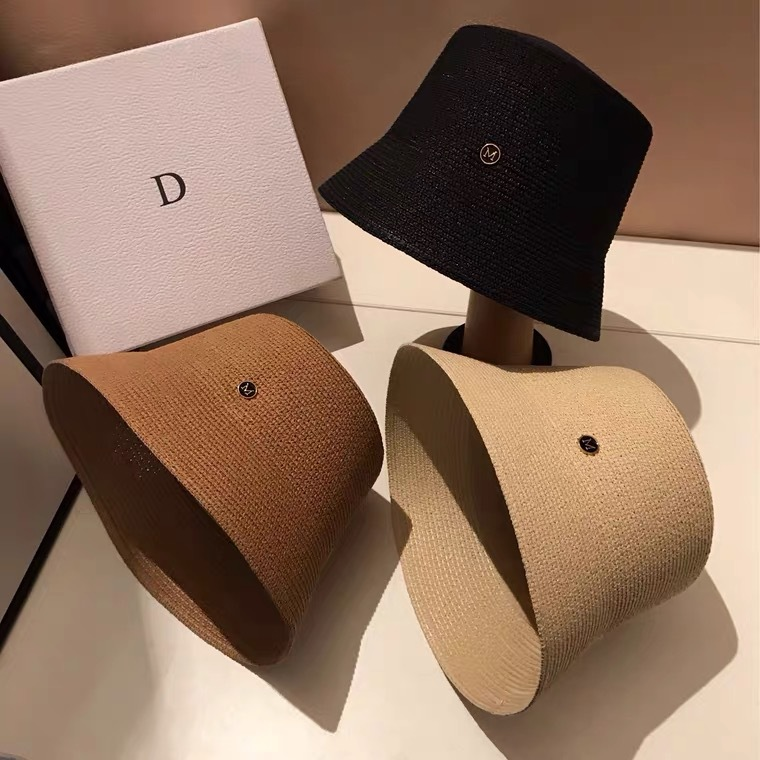 Cappello estivo nuovo, casual, versatile, in paglia intrecciata, con maschera anti-freddo, protezione solare, cappello da esterno_voghion.com