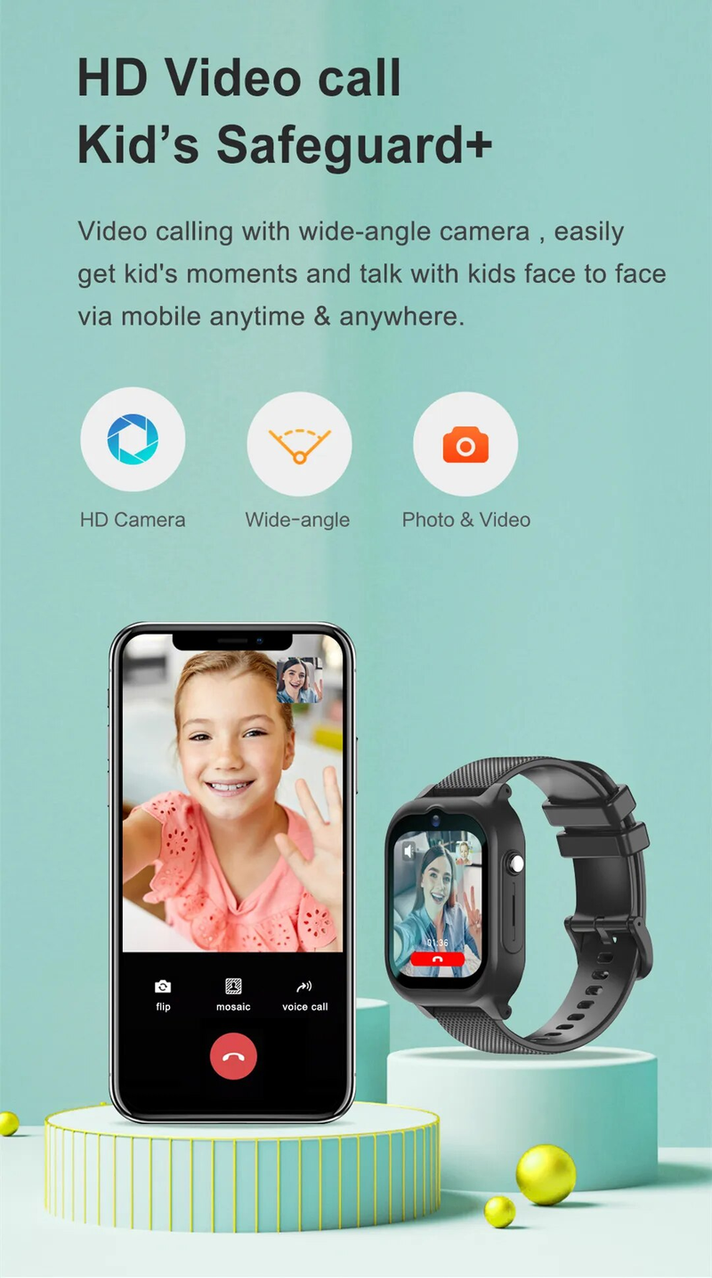 2023 New Phone SIM Card 4g Smart Boy Girl Photo Wifi Positioning Child Watch HD Video Call Sos Tracker Birthday Gift_voghion.com