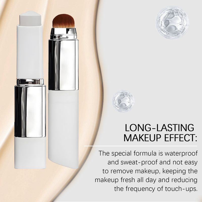 2-in-1 Color-Changing Stick Matte Clear Foundation Lightweight Makeup Natural Fit Suitable For Oily And Dry Skin_voghion.com