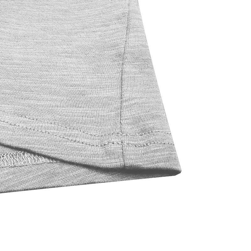 Maglietta a maniche corte slim fit casual tinta unita con nodo in bambù Henry Button da uomo, estate 2024_voghion.com