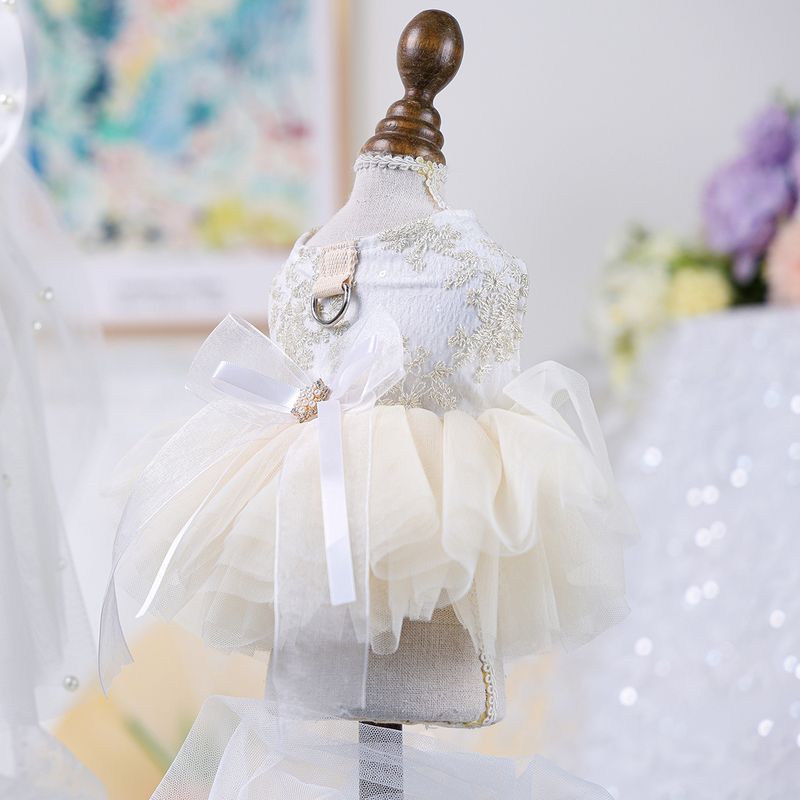 Huisdierkleding Lente Zomer Dunne Hond en Kat Trouwjurk Rok_voghion.com