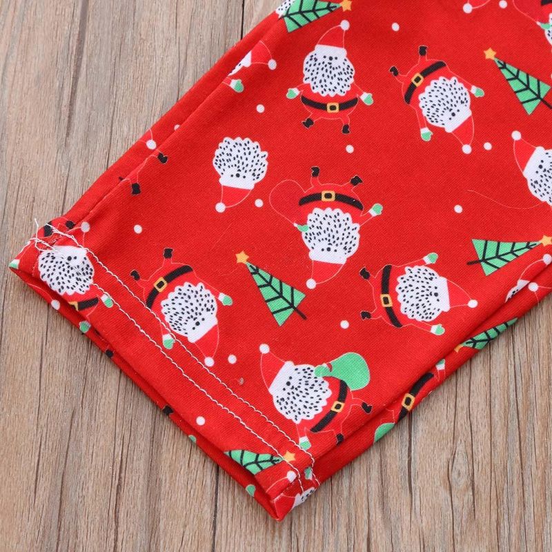 Vrouwen Moeder Kerstman Tops Blouse Broek Familie Pyjama Nachtkleding Kerstset_voghion.com