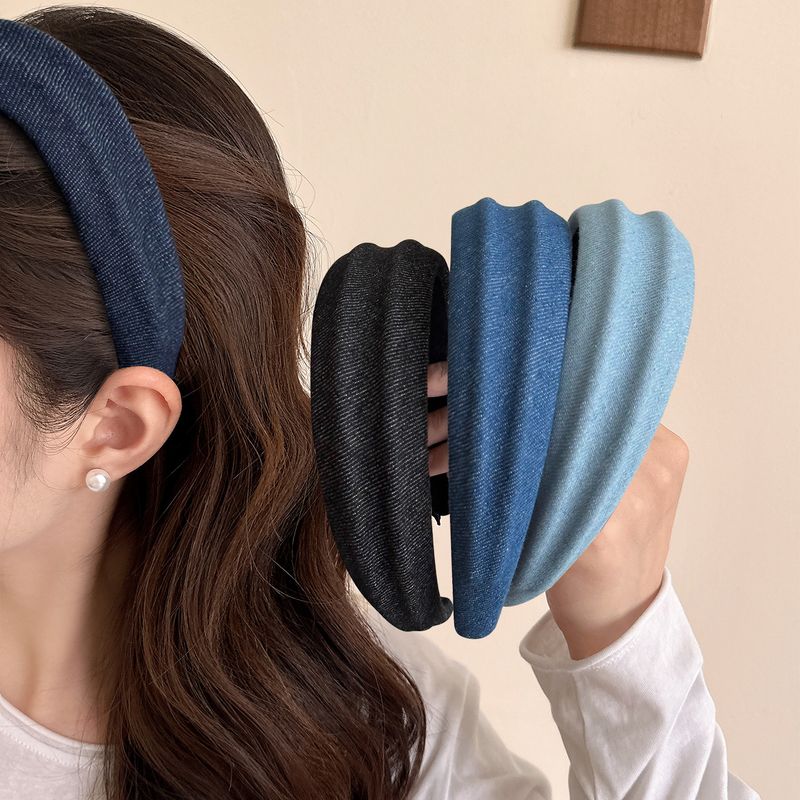 Fascia per capelli a tesa larga e corona alta per donna, fascia per capelli soffice che snellisce il viso, cravatta da indossare tutti i giorni, clip, copricuciture, elastico per capelli_voghion.com