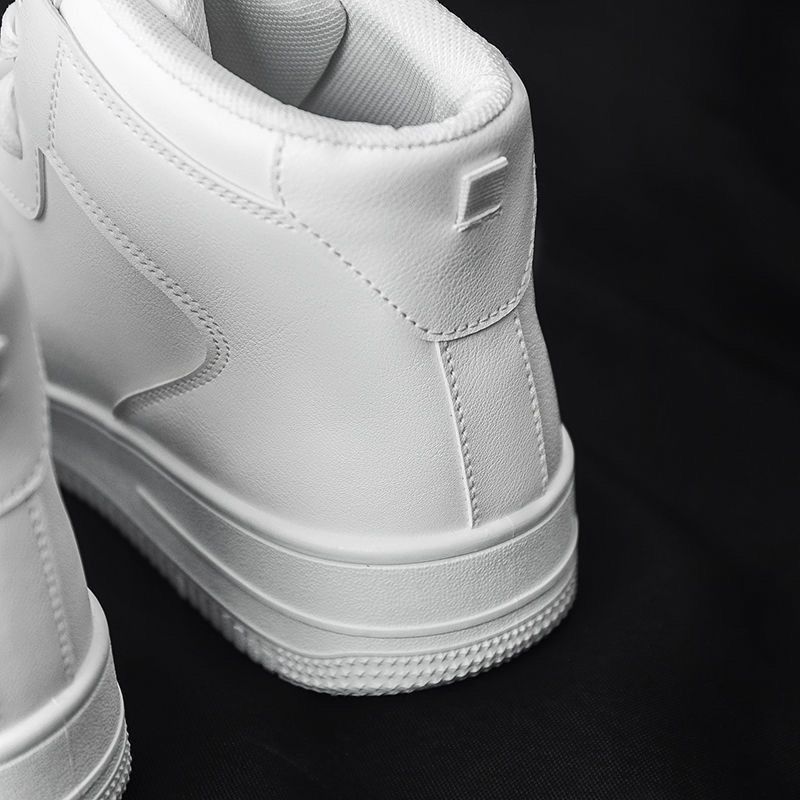 Jesenske i zimske visoke, moderne korejske sportske cipele za 2024., nove muške ležerne, svestrane bijele cipele za muškarce_voghion.com