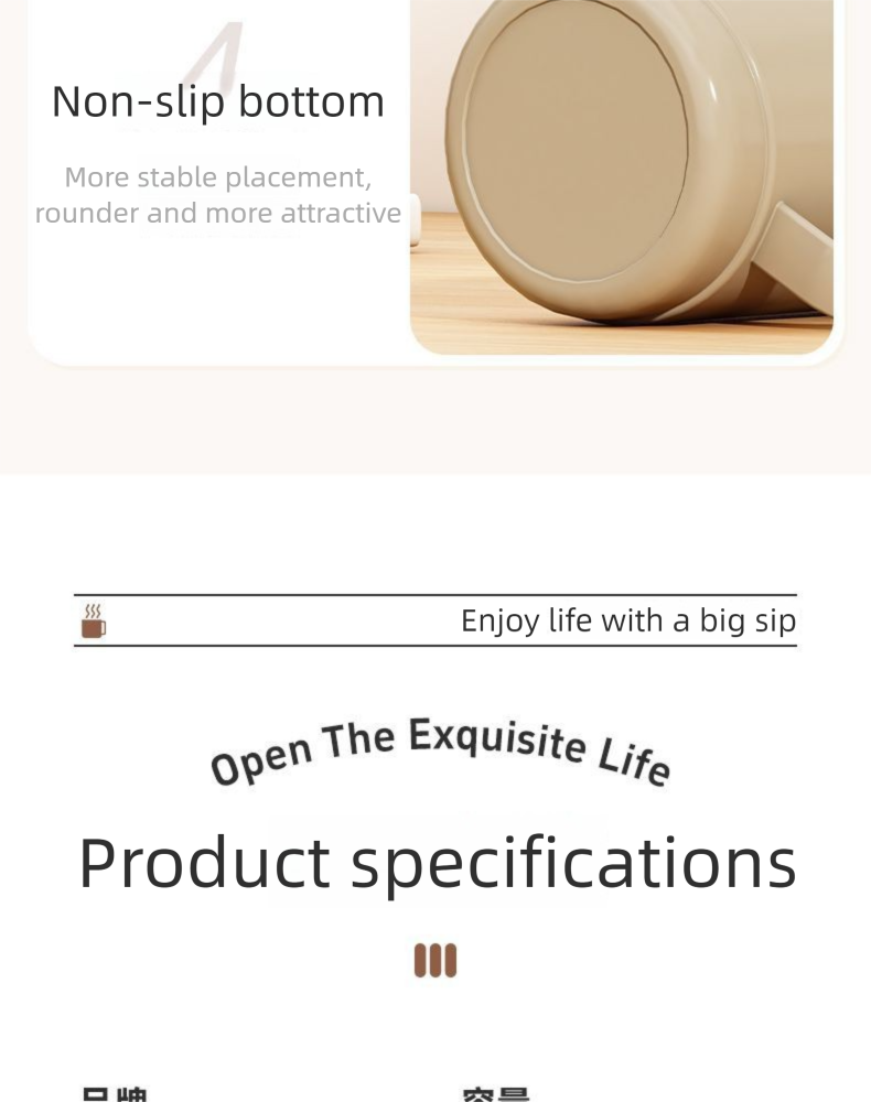 Stainless Steel Mug With Lid Student Double-layer Insulation Office Worker Drinking Tea Coffee Cup_voghion.com