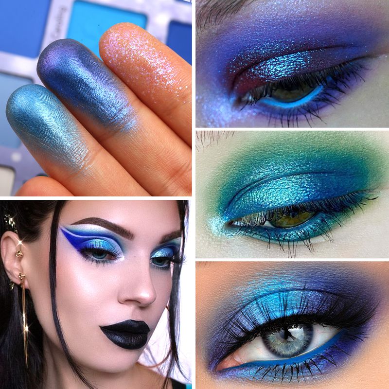 18 farbe lidschatten tablett Weihnachten Rot grün serie schnee Blau perle matt gold zwiebel make-up_voghion.com