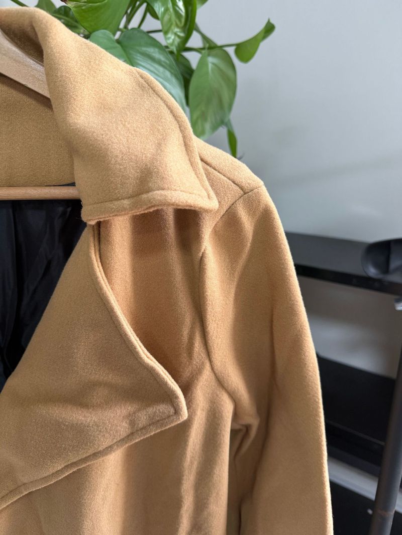 Autumn Winter New Men's Trench Coat Jacket Double-Breasted Mid-Length Woolen Overcoat_voghion.com