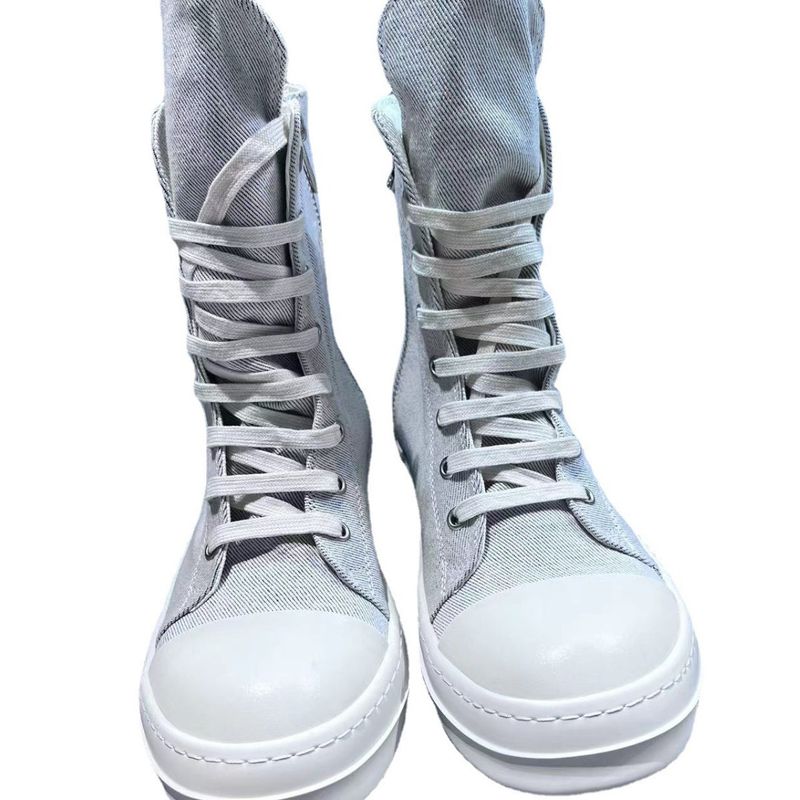 RO High Top Men Women, Spring And Autumn Shoes, Milk Scented Sole Canvas, Height Increasing, Versatile Short Boots For_voghion.com