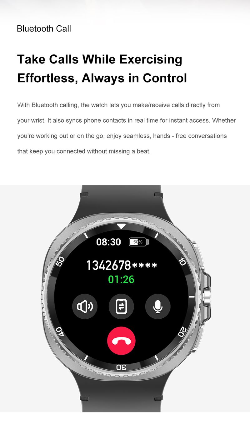 2025 Watch 8 Ultra Classic Original SmartWatch Men AMOLED Display GPS Navigation NFC 3ATM Waterproof Swim Sport Track Smartwatch_voghion.com