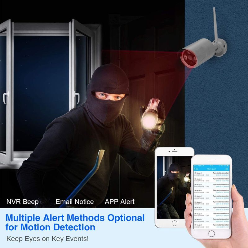 Acarte 4CH Cctv Home And Commercial High-definition Wireless Camera Set_voghion.com