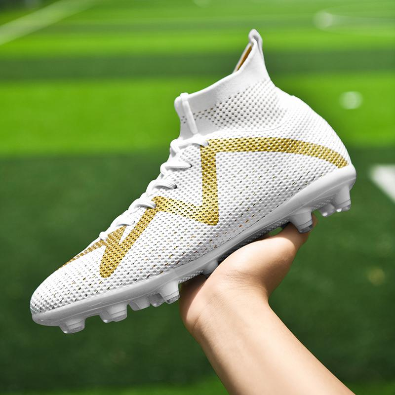 35-47 Unisex futballcipő, kiváló minőségű, nagy méretű, magasan elasztikus zokni, műfüves, hosszú körmös futballcipő, gyerekfocicipő_voghion.com