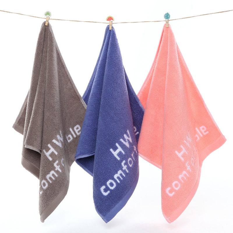 【Asciugamano in puro cotone】 Asciugamano grande jacquard ricamato per il lavaggio del viso che assorbe l'acqua addensato per uso domestico per adulti_voghion.com