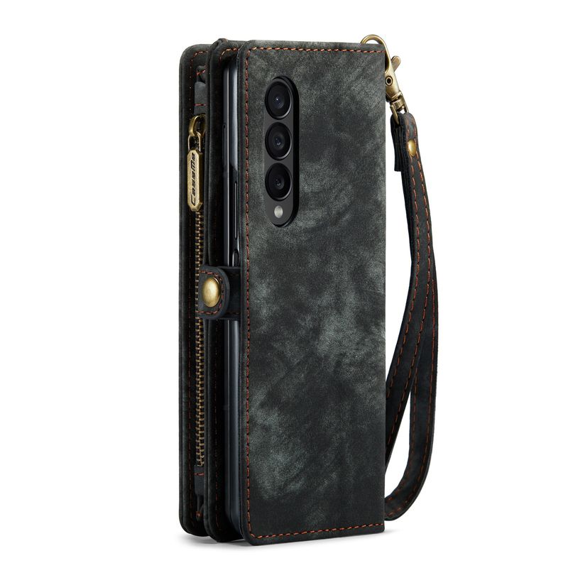 Applicable To New Samsung Z Fol4 Phone Case Folding A14 Mobile Phone Leather Case Wallet Drop-Resistant Card Multi-Function_voghion.com