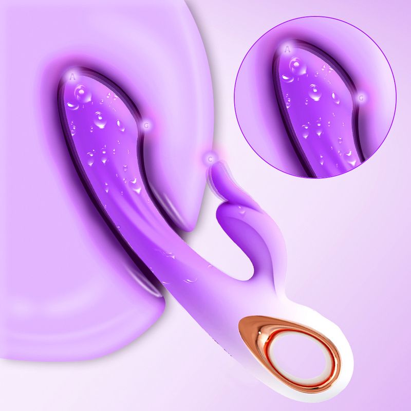 Weibliche G-punkt Starke Vibration Silikon Kaninchen Dual Vibration Massage AV Masturbator Erwachsene Produkte Heißer Verkäufer_voghion.com