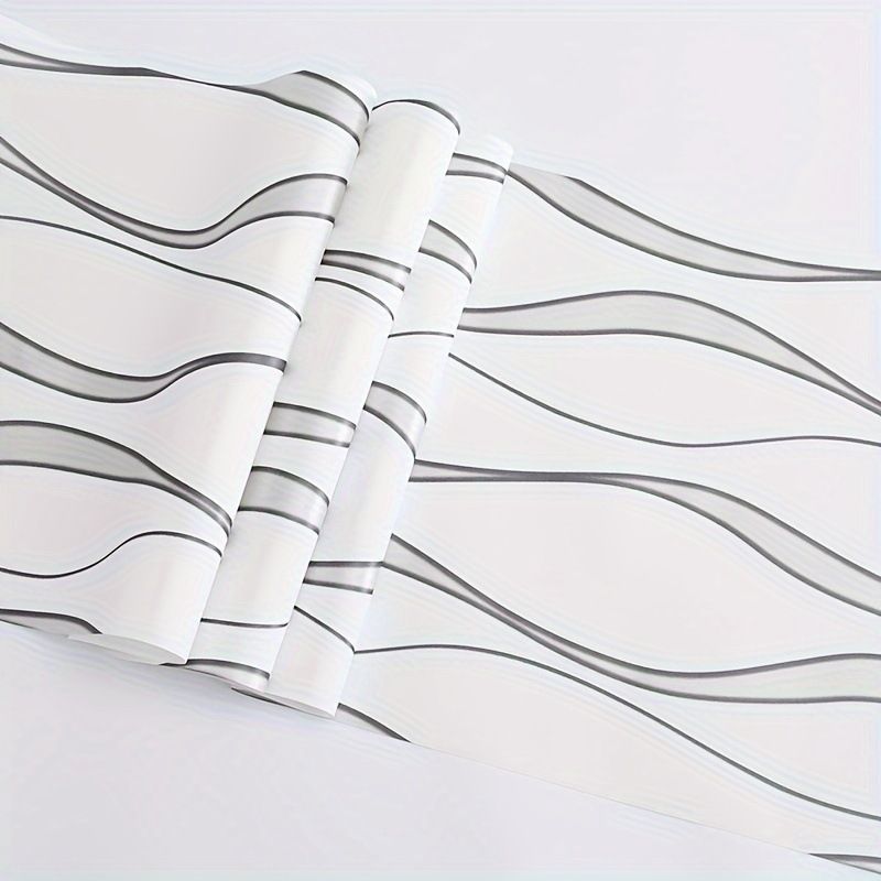 3D Striped Self-Adhesive Wallpaper Three-Dimensional Geometric Pattern DIY Waterproof Removable Stickers Bedroom Living_voghion.com