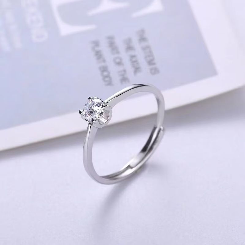 S Pure Exquisite And Compact Square Sugar Garnet With Feminine Temperament, Niche Design, Popular Ring Silver Jewelry_voghion.com