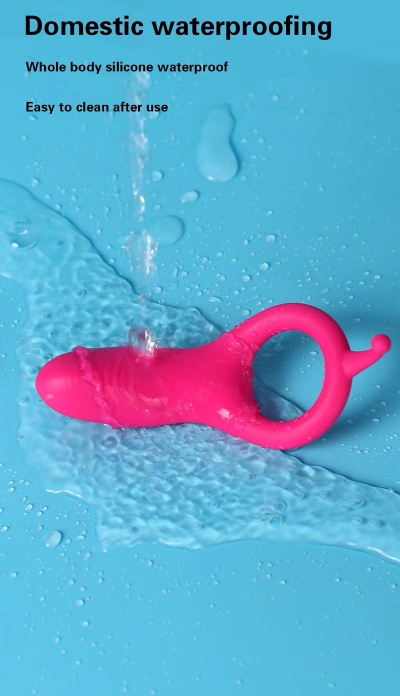 Anello Vibratore con Telecomando Coppia Eiaculazione Ritardata Stimolatore Clitorideo Vibrante Giocattoli Sessuali per Uomini_voghion.com