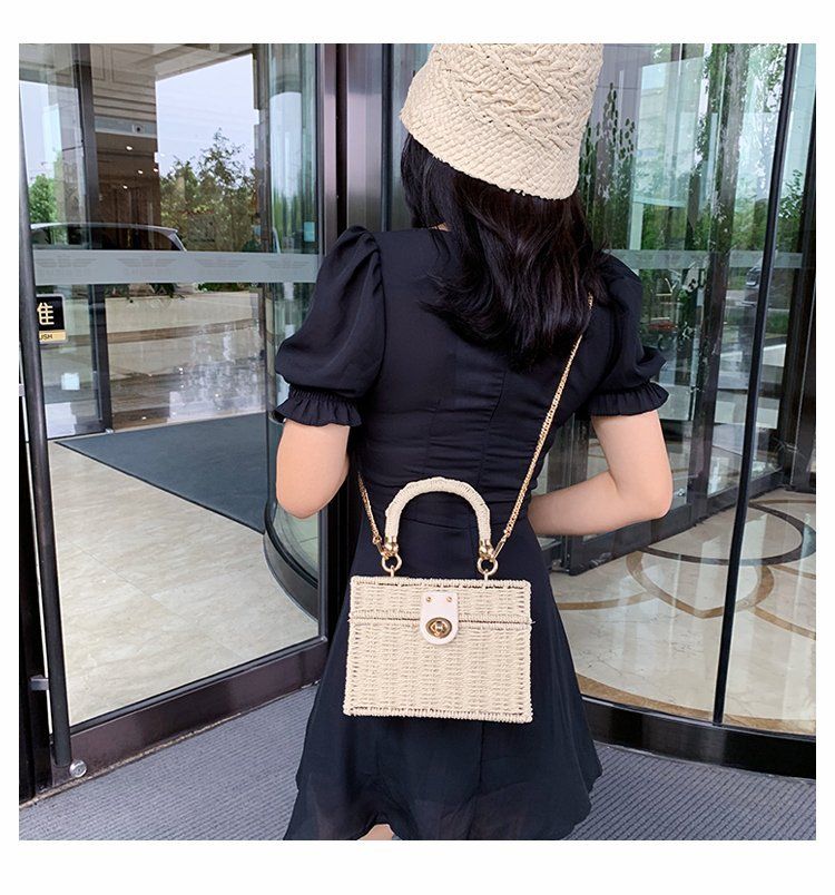 Neue ovale Schmuckschatulle, Modetrend, Handtasche aus Papierseil und Grasgewebe, vielseitige Freizeittasche für den Alltag_voghion.com