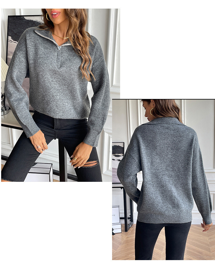 Halloween Pullover Diablo Subculture Skull Loose Long Sleeve Knitwear Female_voghion.com
